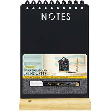 SECURIT Lavagna Gesso NOTES FBT-NOTES nero 34x21x6cm