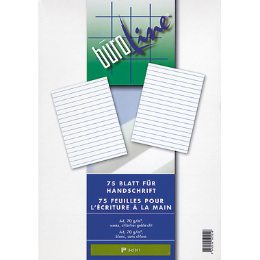 BÜROLINE Schreibpapier A4 545012 blanko,70g 75 Blatt
