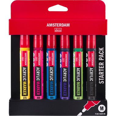 AMSTERDAM Acrylmarker Intro 4mm 17519002 assortiert 6 Stück