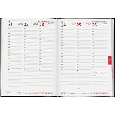 BIELLA Agenda Registra 7 2026 809507020026U 1S/2P nero ML 17.2x24cm