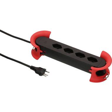 Max Hauri Bloc multiprises Construct Line 4x T13, rouge/noir