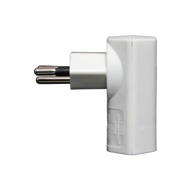 Brennenstuhl Flachstecker 1 x T13, 300° drehbar, flach, Weiss