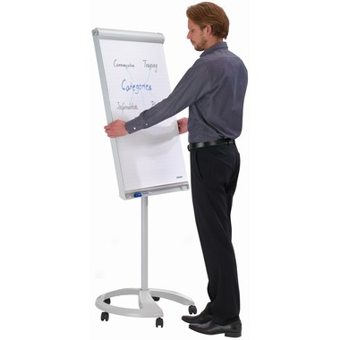 FRANKEN Flipchart Deluxe 67x95cm FC81 Mobil, hellgrau
