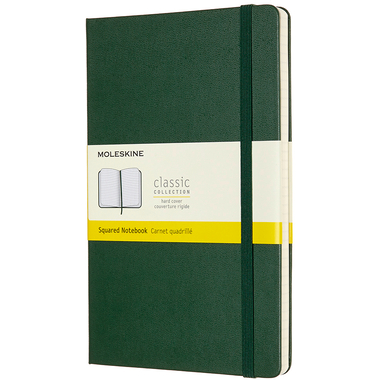 MOLESKINE Taccuino Classic HC Large 647629087 grün, quadri 5mm 240 fogli