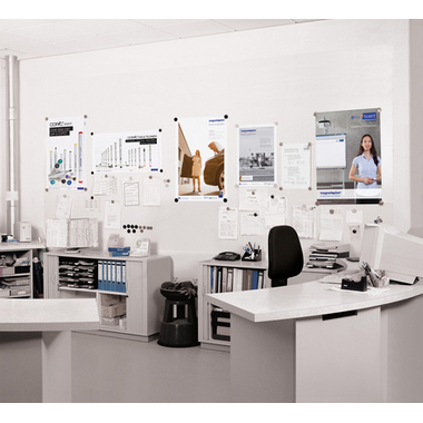 MAGNETOPLAN Set mural magnétique 500x500mm 16102 blanc, 8 carreau