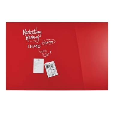 MAGNETOPLAN Design-Glasboard 1500x1000mm 13408006 rouge, magnétique