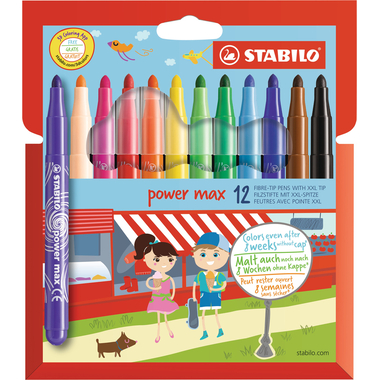 STABILO Fasermaler power max 980/1201 Etui 12 Stück