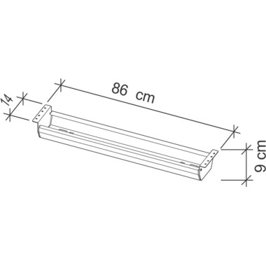 APOLLO Canalina per cavi 86cm VKC12/W bianco, per tavoli da 120 cm