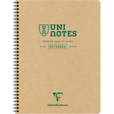 CLAIREFONTAINE Collegeblock Uni Notes A4+ 9853C marron, ligné 80 feuilles