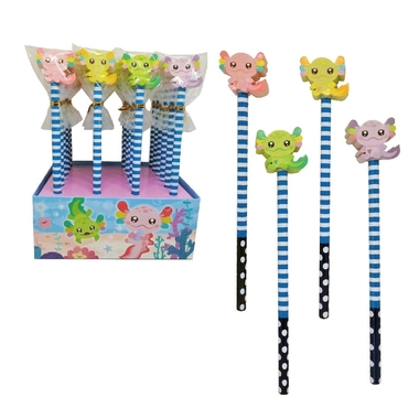 ROOST Bleistift mit Radierer AXRE-001 Axolotl, assortiert