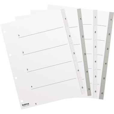 KOLMA Register KolmaFlex A4 18.564.03 grau 1-6