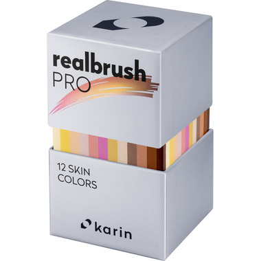KARIN Real Brush Pen Pro 0.4mm 31C5 Skin colours 12 pièces