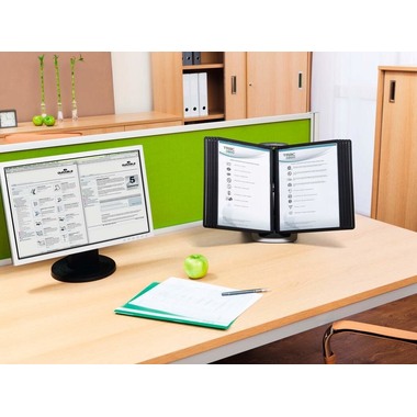 DURABLE Système d.présent.SHERPA Style 585501 noir, avec 10 pochettes A4