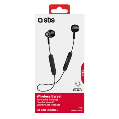 Wireless magnetic earphones with microphone