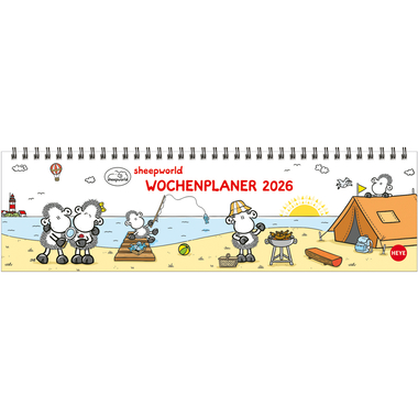HEYE Wochenplaner Sheepworld 2026 21742+26 1W/1S DE 32.5x9.3cm