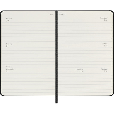 MOLESKINE Wochenkalender 26/27 DHB18WH2Y27 18M HC schwarz 9x14cm