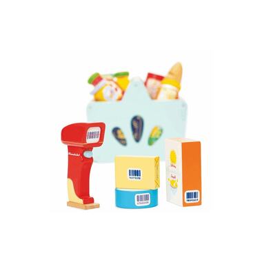LE TOY VAN Aliments jouets Panier d'achat rempli & scanner