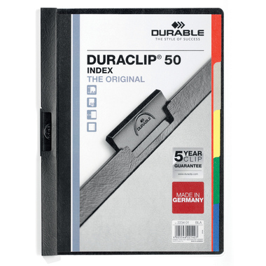 DURABLE Dossier à pince Index A4 223401 noir