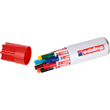 EDDING Permanent Marker 3000 1,5-3mm 3000-Box8 8 Farben, Dose