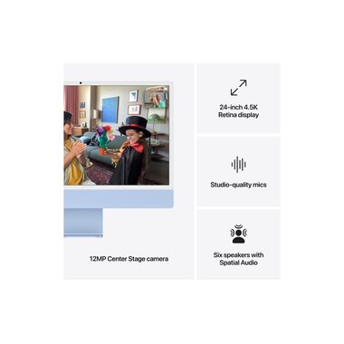 Apple iMac 24" M4 10C GPU / 256 GB / 16 GB Blau