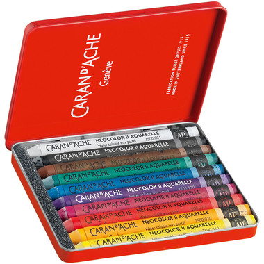 CARAN D'ACHE Pastels à la cire Neocolor II 7500.310 10-couleurs ass.
