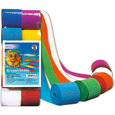 URSUS Ruban crêpe 5x10cm 4139199 36g, ass. 10 Roles