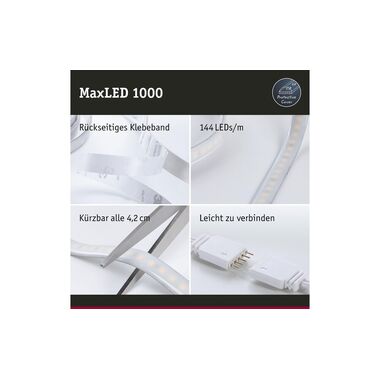 Paulmann Ruban à LED MaxLED 1000 2700 K, 2.5 m Extension