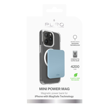 Banque d'alimentation sans fil « Slim Power Mag » 4 200 mAh pour iPhone | Puro