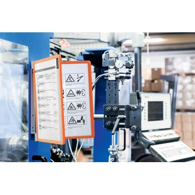 DURABLE Vario Magnet Wall, 5 Sherpa A4 591409 Set, arancione