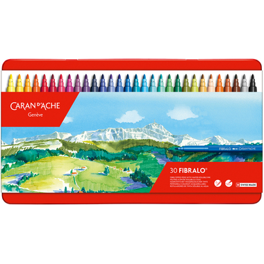 CARAN D'ACHE Penne fibra Fibralo M 185.330 30-colori ass.