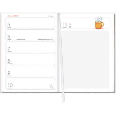 HEYE Lady Terminkalender 2026 1411+26 1W/2S DE 11.5x16.3cm