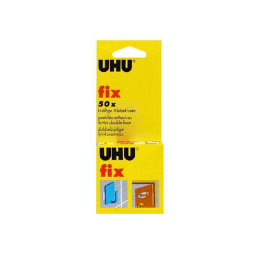 UHU Pad adhésif 56 pièces 48805 double-face, capacité 300g