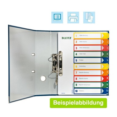LEITZ Register PC-beschriftbar A4+ 12930000 multicolor 1-10