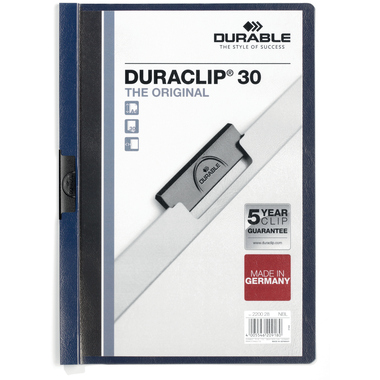 DURABLE Klemmhefter DURACLIP 30 220028 für 30 Blatt A4 nachtblau