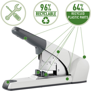 LEITZ Graffatrice Heavy Duty 5553 55530084 grigio chiaro 120 fogli