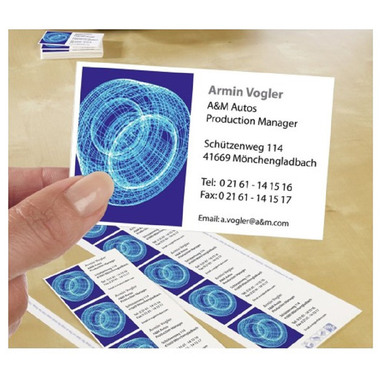 AVERY ZWECKFORM Cartes de visite unversel A4 C32010-10 185g mat 10 feuilles