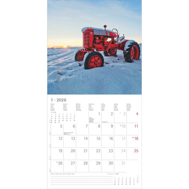 ALPHA EDITION Calendrier 2026 160311 Tracteurs ML 30x30cm