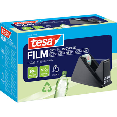 TESA Tischabroller 19mmx10m 59045-00000 Economy Recycled schwarz