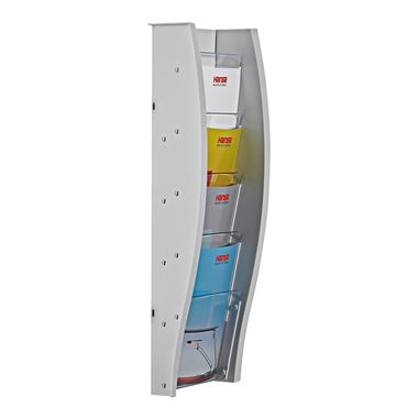 STYRO Sostegno murale prospetti A5 128-350.0280 grigio 5 scomp.