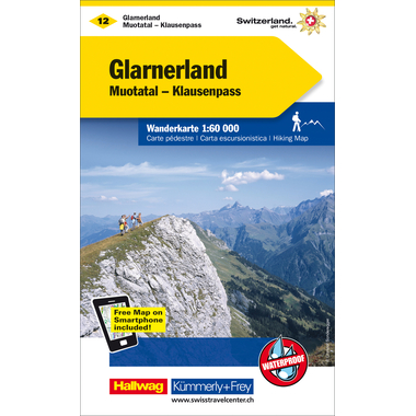 KÜMMERLY+FREY Carte des randonnées 325902212 Glarnerland 1:60'000
