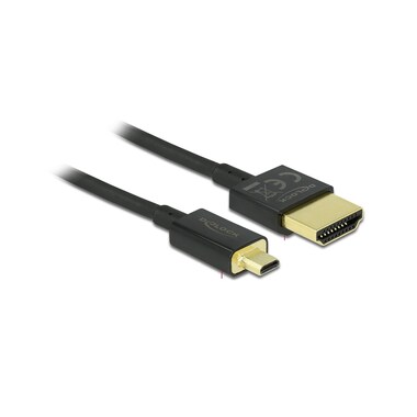 Delock Kabel 4K 60Hz HDMI - Micro-HDMI (HDMI-D), 1 m, Schwarz