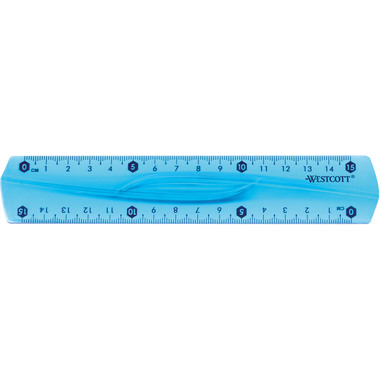 WESTCOTT Lineal, flexibel E-10220 00 15cm blau/rot/grün