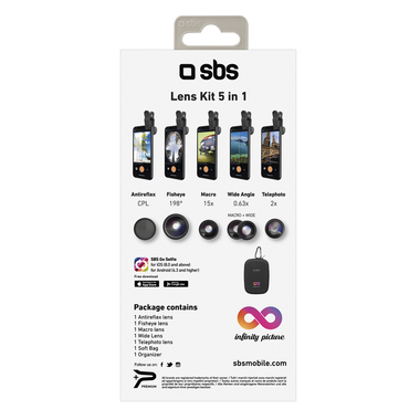 Kit with 5 lenses, bag and organizer | SBS