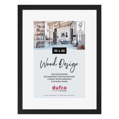 DUFCO Holz-Bilderrahmen 30x40cm 1610.80109 Toronto schwarz