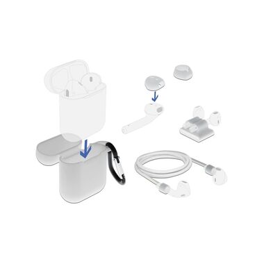 Delock Transportcase Zubehörset für Apple AirPods Weiss