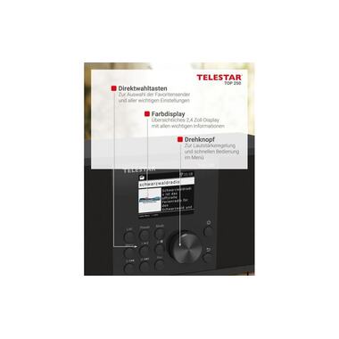 Telestar Internet Radio TOP 250 Nero