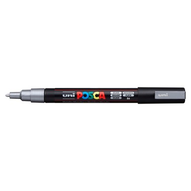 POSCA Marker 0.9-1.3mm PC-3M SILVER silber, Rundspitze