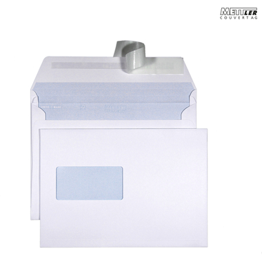 METTLER Enveloppe fenêtre gauche B5 8097-FL 120g, ultra blanc 250 pcs.