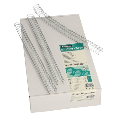 FELLOWES Reliure en métal 14mm 54454 silber 100 pcs.