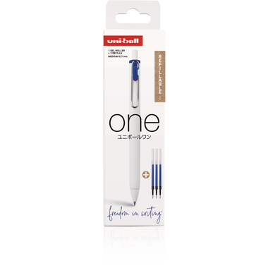 UNI-BALL Gel-Roller ONE 0.7mm UMNS/07/1+3R bleu